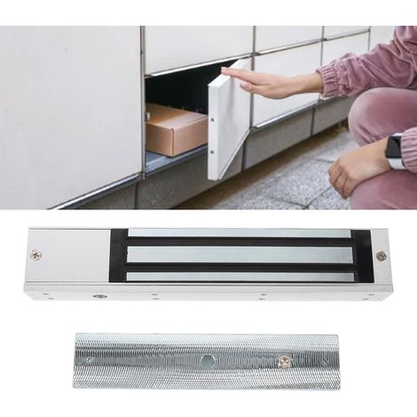 Serrure magnétique électrique 600lbs 12V NF Mode NC système contrôle d'accès portes solides aluminium (1/4)