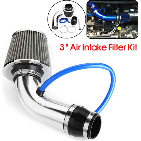 3'' Universal Car Cold Air Intake Induction Hose Pipe Kit System + Filter Chrome (1/5)