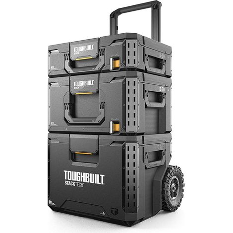 KIT STACKTECH 3 piezas TOUGHBUILT TB-B1S3-B-70R-BEA Caja de obra + Caja grande + Caja mediana