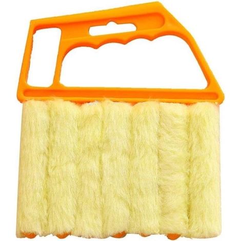 paquet - Brosse de nettoyage pour stores - 7 chiffons en microfibre amovibles - Nettoyeur de recoins multifonctionnel (1/5)
