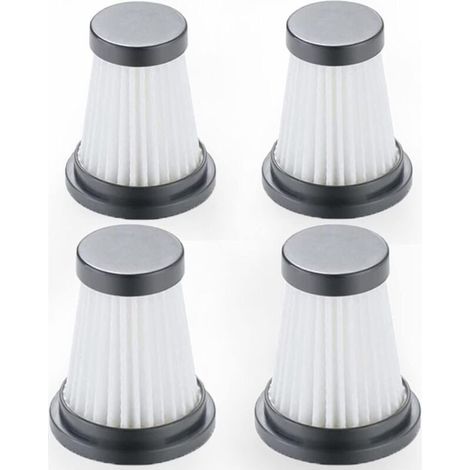 Lot de 4 filtres HEPA de rechange pour aspirateur sans fil pour Moosoo K12 K12 Pro K13, pour Genius Invictus One 1.0 X7 / 2.0, pour accessoires de filtre pour aspirateur à main Foxnovo 13KPA (1/4)