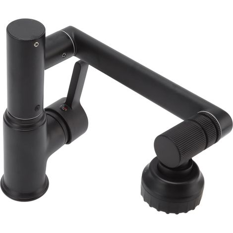 Rubinetto girevole RYSH, rubinetto per lavabo con display digitale ad alta temperatura, colore G, non necessita di spina per la doccia, colore nero.