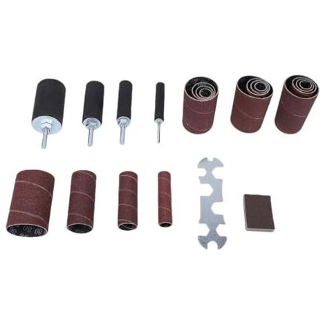 Kit de Tambour Ponçage, Tambours en Caoutchouc et Acier Inoxydable avec Manchons Alumine pour Perceuses Outils Rotatifs, 1/2 Po, 3/4 1 -