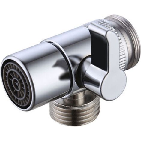 Adaptateur de robinet de dérivation de robinet d'évier pour robinet d'évier de cuisine ou de salle de bain, pièce de rechange pour adaptateur de robinet à tuyau M22 X M24, chrome poli