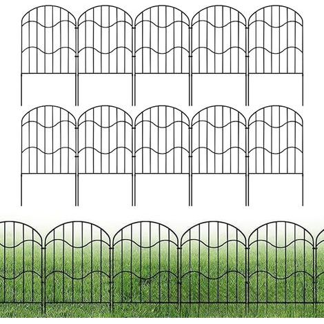 Zäune 10 Stück Robuster Metall Gartenzaun Rostbeständige (1/5)