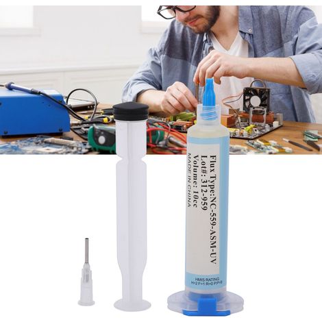Pâte à souder NC-559-ASM-UV, flux de soudure BGA, pâte à souder pour la réparation de puces de téléphones portables, flux de soudure en seringue, flux de réparation (1/5)