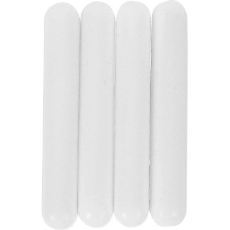 Set mit 4 magnetischen Laborrührstäben aus PTFE. – 1,50 x 0,50 x 0,50 cm – Weiß (1/4)