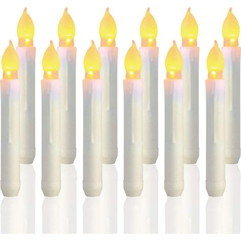 Lot de 12 Bougies Led Flamme Vacillante Blanche, pour Noël (1/5)