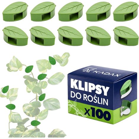 Pinzas autoadhesivas para plantas, fabricadas en plástico resistente, 100 unidades, mecanismo de bloqueo ajustable, compatibles con diversas superficies. (1/5)