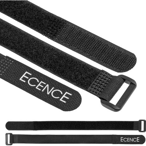 12er Set Klett-Kabelbinder 2cm x 30cm wiederverwendbar Klettband Klettverschluss (1/4)