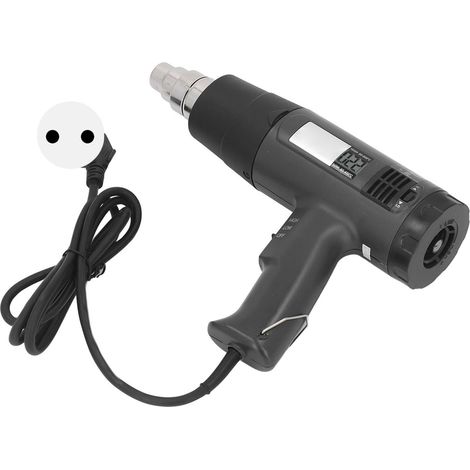 Pistolet thermique sans balais, écran LCD, température réglable de 60 à 600 °C, débit d'air de 500 l/min, 4 buses incluses, prise UE 220 V. (1/5)
