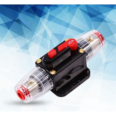 Disjoncteur 12V DC 40A Réarmable, Facile à Utiliser pour Voiture et Camping-Car (1/5)