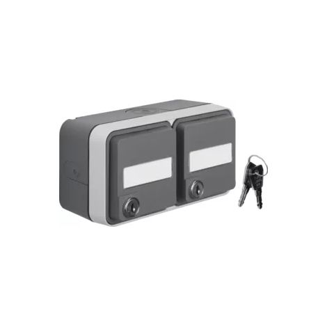 Berker Hager Steckdose grau IP55 5er-Pack (1/2)
