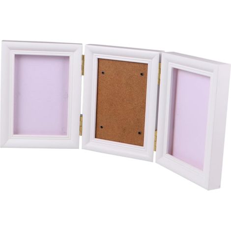 Creative Folding Pet Photo Frame DIY Paw Print Frame for Dogs and Cats White and Pink (1/5)