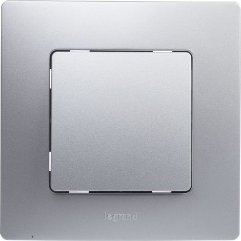 Cruzamiento 10A Legrand 396485 en Color Aluminio. Cruzamiento 10 A de la gama Niloé monoblock, mecanismo completo. (1/3)