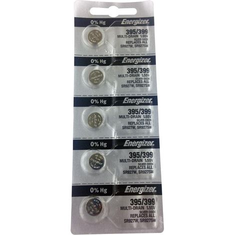 Energizer 395/399 oxyde d'argent 5 Piles (SR927W / SR927SW)