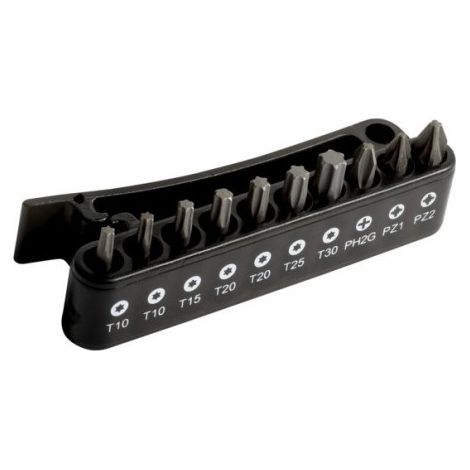 BAHCO - Coffret d'embouts 1/4 PH, PZ, TORX® dans un étui plastique, clip ceinture -10pc