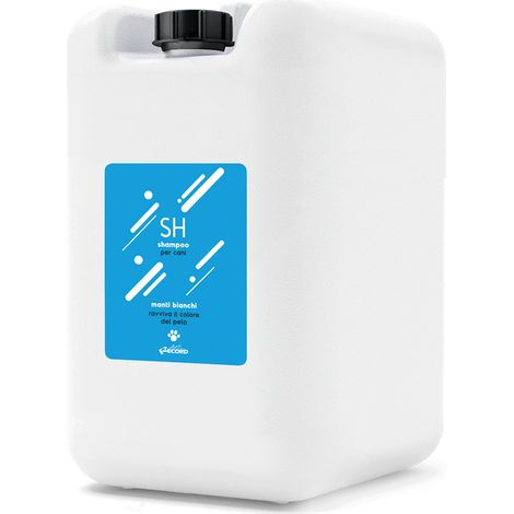 Shampoo con azione antigiallo manti bianchi per cani e gatti tanica 5 litri