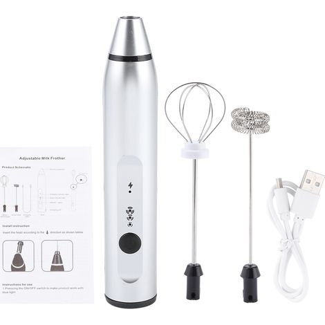 à lait rechargeable mixeur à café électrique batteur à œufs