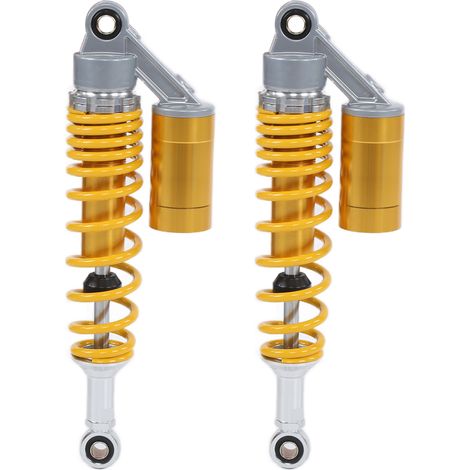Paire d'amortisseurs arrière universels de 340 mm pour moto, quad et SUV (jaune) (1/5)