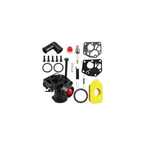 Kit carburateur pour tondeuse à gazon Briggs & Stratton 499809 498809A 494406 et filtre à air 698369 Ressort de régulateur 691859 692211 Membrane 795083 495770 (1/5)