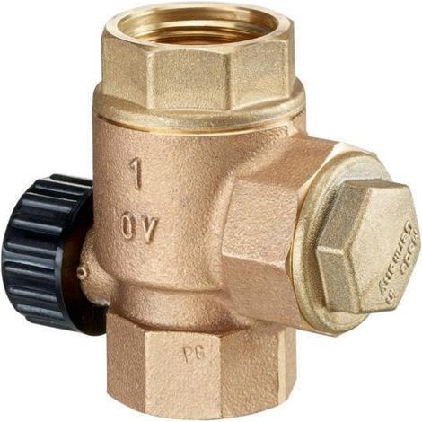 OVENTROP Thermo-Siphon Rückschlagventil Typ SVU, Universalmodell DN 32, 3 x G 1¼ IG, PN 10 Bronze - 1071010 (1/2)