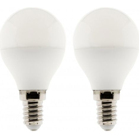 Lot de 2 ampoules LED sphériques 5W E14 2700K 400 Lumens Elexity (1/2)
