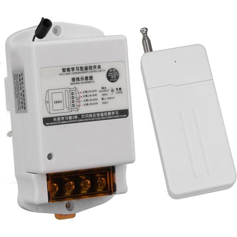 Interrupteur à distance BERM sans fil RF longue portée, à apprentissage intelligent, pour pompe à eau 380 V CA (1/5)