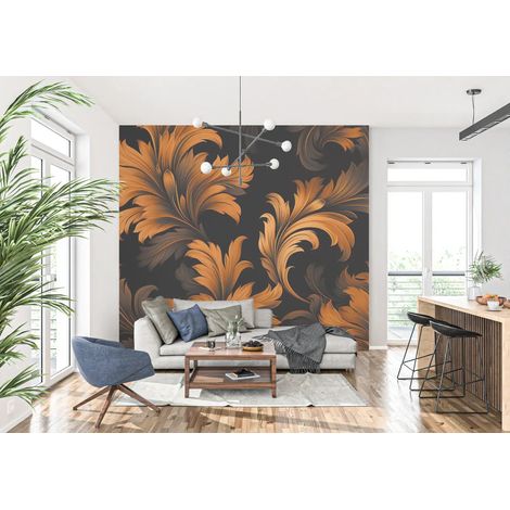 Papier peint feuillage feuilles baroques 1 - 150 x 250 cm (1/2)