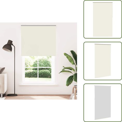 vidaXL Verdunkelungsrollo Cremeweiß 140x230cm Stoffbreite 136,6cm (1/5)