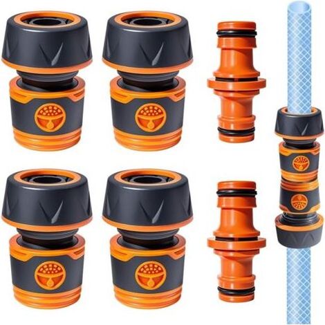 4 Pièces Raccord Tuyau Arrosage, Connecteur 3/4 Pouce Anti-Fuite, ABS pour Jardin (1/5)