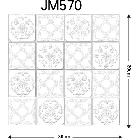 (Style 18, 30X30Cm - 10 pièces) Crédence carrelée auto-adhésive, design épais, convient à toutes les pièces. (1/4)