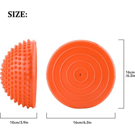 Demi-ballon de yoga gonflable en PVC pour massage, ballon de fitness et d'équilibre. (1/5)