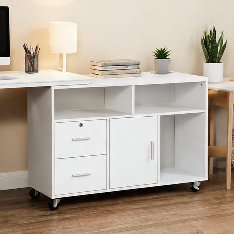 Meuble de rangement de bureau alb en pAL 100 x 35 x 65 cm (1/5)