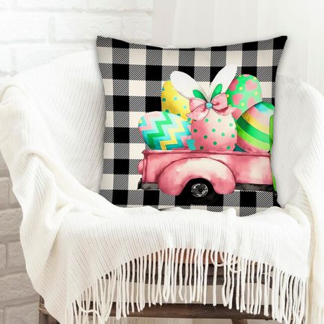 Housse de coussin 45x45 cm en polyester élégant pour décoration de noël de famille (1/5)