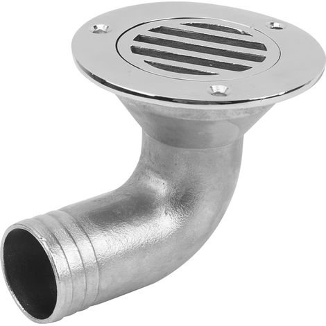 Drain de Sol de Bateau en Acier Inoxydable Durable pour Drain d'eau de Pont Marin à 90 Degrés pour Navire et Yacht, Argent Poli Miroir 32 Mm/1,3 Pouces (32MM) (1/5)