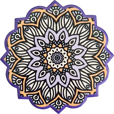 Set de 2 sous-verres mandala en céramique