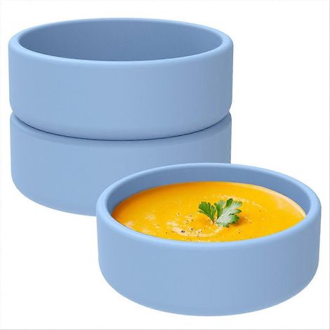 3er-Set Silikon-Eierformen für Heißluftfritteusen, antihaftbeschichtet, mikrowellengeeignet, blau (1/5)