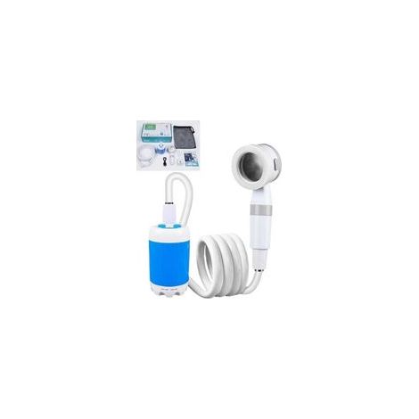 Ducha portátil recargable para camping – Débito réglable 3/5 l/min – Batería 4000 mAh – Ventouse et crochet inclus