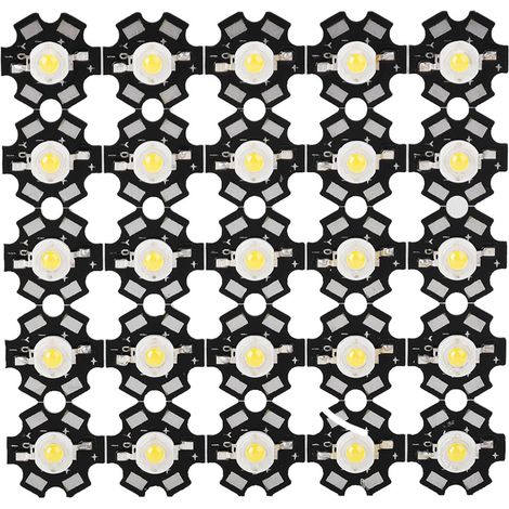 25 Stück Hochleistungs-LED-Spotlampen mit integriertem Chip, weiß, 30000–35000 K (1/5)