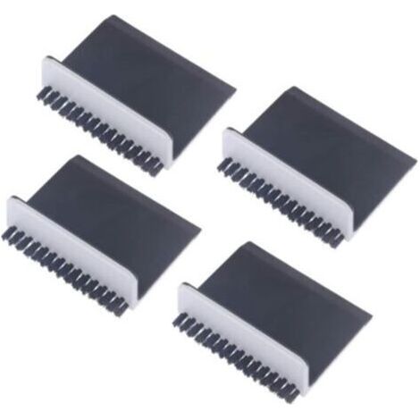 FENOPLASTICAEnsemble de 4 brosses noires pour le nettoyage de la cuisine : brosses pour les plans de travail, brosses pour le nettoyage des légumes, accessoires de cuisine pour la maison, brosses de n (1/5)