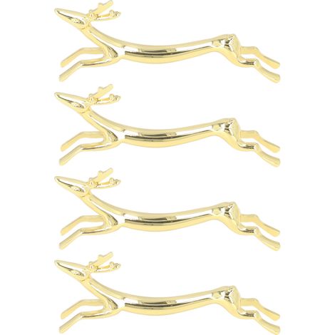 4 pièces repose-baguettes design animal mignon, surface lisse réutilisable, idéal pour maison restaurant fête, modèle teckel doré (1/5)