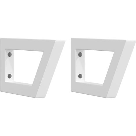 Maison Exclusive - Reggimensole per Lavabo 2 pz Bianche Trapezio in Acciaio
