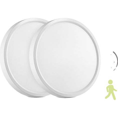 Plafonnier, Capteur de Mouvement, Économe en Énergie, 2pcs, Lumière neutre-a, BLANC-a, 16-20W-a (1/2)