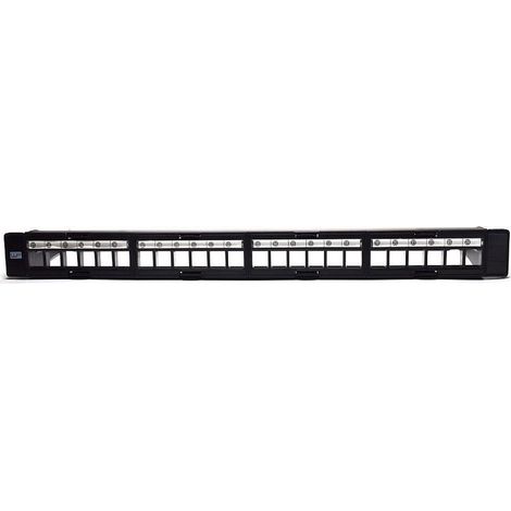 24-port UTP Kategorie 5e/6/6e Steckleiste WP WPC-PAN-BUP24 Schwarz