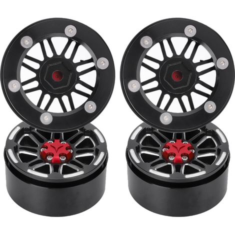 4 moyeux de roue professionnels en métal usinés CNC, accessoires RC compatibles avec les crawlers RC 1/10 de 1,9 pouces. (1/5)