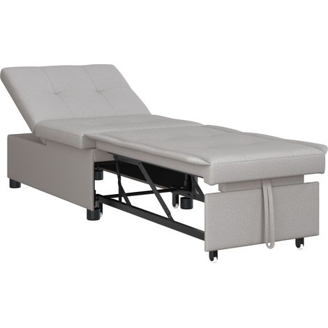 Canapé-lit，Canapé convertible Gris 194 x 67 x 37 cm tissu CFW12573 (1/5)