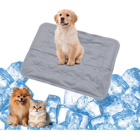 Kühlmatte für Hunde S 30×40 cm, selbstkühlende Gelmatte für Katzen & Hunde, Kühlmatte für Hunde und Katzen, um diesen Sommer kühl zu bleiben, Grau (1/5)