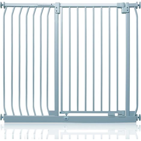 Safetots Barrière De Sécurité Extra Haute Elite, 116cm - 125cm, Hauteur Extra Haute De 96.8cm, Couleur Gris Mat