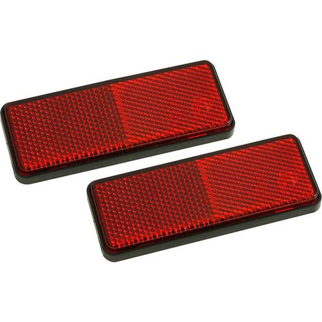 Catadioptres rouges dimensions 57x40 mm X 2 (1/2)